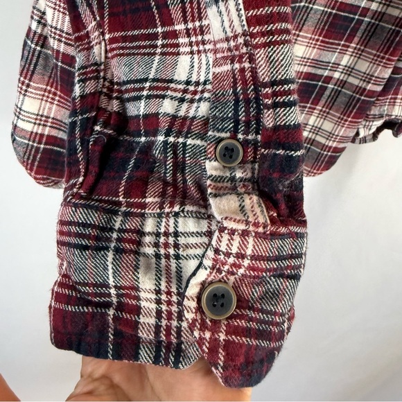 Jachs red black white plaid  jacket shacket sz L mens button down lumberjack - Picture 6 of 12